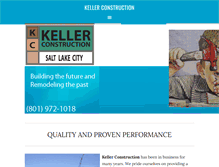 Tablet Screenshot of kellerconstruct.com